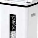200-Sheet Auto Feed Paper Shredder, Touchscreen Heavy Duty Shredders, 40 Min Non-Stop, P-5 Ultra Security Commercial Shredder for Home Office, Micro Cut with Wheels, 5.8 Gal Bin, <60 dB