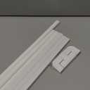 Delamu Cord Hider, Cord Covers for Wires on Wall, One-Cord Cable Hider, Self-Adhesive Wire Hiders Wire Covers for TV Cords on Wall, Easy Mount Cable Cover Management Kit, 6X W0.59 H0.4in, White