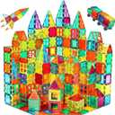 Magnetic Tiles 100PCS with 2 Cars, STEM Educational Building Blocks for Kids Ages 3-9, Magnet Construction Toys Gift for Toddlers