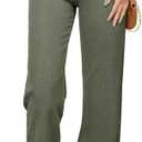 Sidefeel Women's Jeans High Waisted Straight Leg Stretchy Jeans Trendy Loose Wide Leg Zimbaplatinum Denim Pants with Pockets (14, Green)