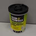 Tub O Towels TW75 Heavy-Duty 10" x 12" Size Multi-Surface Cleaning Wipes, Dual Texture, 75 Count Per Canister