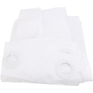 Aramox Waffle Shower Curtain with Snap in Liner, Hotel Style, White, Polyester, 70.9x74.0 Inch, Translucent Mesh Top, No Hooks Needed