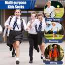 18 Pairs Boys Socks Kids Crew Dress Socks School Uniform for Children (1-14 Years)