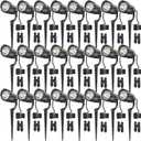 HIBOITEC Spotlights Low Voltage Landscape Lighting with Connectors 600LM 2900K Landscape Lights Kit 12-24V AC/DC IP65 Waterproof for House Yard Trees Garden Outdoor 24 Packs