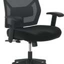 HON Crio Ergonomic Office Chair, High Back Task Chair with Adjustable Arms, Lumbar Support, 360 Swivel, Center-Tilt Recline, for Desks, Computers, Home Office, Black