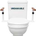 Lunderg Toilet Safety Rails for Seniors - Easy Installation & Super Sturdy Grab Bars Arms - Non-Bulky & Elegant Handicap Toilet Safety Frame - Seat Handles for Elderly, Disabled or Mobility Issues, White