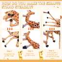 Meooeck 31.5 Inch Giant Giraffe Stuffed Animal, Large Plush Toy for Kids Lifelike Standing Toys Stuffed Tall Giraffe for Birthday, Nursery Home Decor