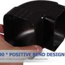 Veemoon Gutter Downspout Extensions Elbow, 90 Bend Angle Downspout Fitting Aluminum Alloy Rain Gutter Elbow Connector Pipes Right Angle Adapter for Easy Installation and Durable Use