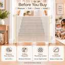 Retractable Baby Gate, 45" Wide Mesh Gate, Cream