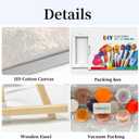 HeeBenor Framed Paint by Numbers Kit for Adults, Autumn Leaves Paint by Numbers Kit for Adults with Easel, DIY Landscape Paint by Number with Frame, Adult Paint by Number Kits Framed Canvas 8x12 Inch