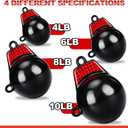 Hollowfly Coated Downrigger Ball Weight with Keel Downrigger Weights Vinyl-Coated Trolling Weight for Boats Round Marine Accessories Black