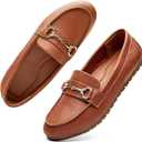 Women's Wide Loafers Casual Slip on Flat Shoes Women's Comfort Penny Loafers with Arch Support Women Dressy Moccasins, Size 7