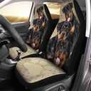 Bulopur Grenn Rottweiler Paw 2 PC Car Seat Covers Decorative Vehicle Seat Front Protector Car Mat Covers Cushion, Fit Most Cars, Sedan,Trunk, SUV