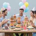 4 PCS Farmhouse Donut Stand for Dessert Table Donut Wooden Stand Bagel Stands Holder Doughnut Stands 10in Long for Wedding Birthday Parties Decorations Supplies, Reusable
