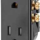 Leviton 15 Amp Decora Tamper-Resistant Duplex Electrical Wall Outlet, Black, T5325