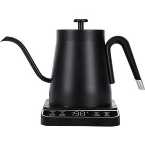 Electric Tea Kettle Gooseneck 27oz 1200w Coffee Quick Heating Hot Water Boiler, Black