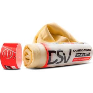 DSV Standard Premium Car Chamois Drying Towel, Drying Super Absorbent Chamois Cloth for Car Wash, Spotless & Scratch and Lint Free Shine, Shammy Towel for Car 27.5 X 17 inches, 1 - Pack