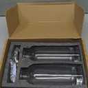 Molimoli Oil and Vinegar Dispenser with Metal Pour Spout, Weighted Pourer, Glass Bottle Dispenser for Kitchen, Olive Oil Cruet, Glass Olive Oil Bottle | 500ml, Set of 2