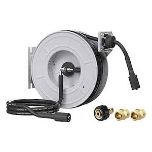 Giraffe Tools Pressure Washer Hose Reel with 60ft Replaceable Hose, Power Washer Retractable Hose Reel, Heavy Duty, Wall/Floor Mounted, 4000 PSI