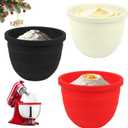 Foldable Silicone Liners for Kitchenaid Tilt-Head 5 QT Mixer - Dishwasher-Safe Food-Grade Silicone Bowl Insert