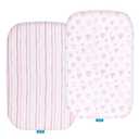 Bassinet Sheets Compatible with Baby Delight Beside Me Dreamer Bassinet, 2 Pack, Ultra Soft Bassinet Sheet for Baby, Pink Print