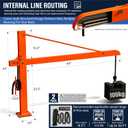 2 Pack Dock Mooring Arms for Boats Up to 35FT – 3mm Steel Fender Arms with 1300mm Reach, Corrosion-Resistant Orange Finish for Lakes, Marinas & River Docks, 52"