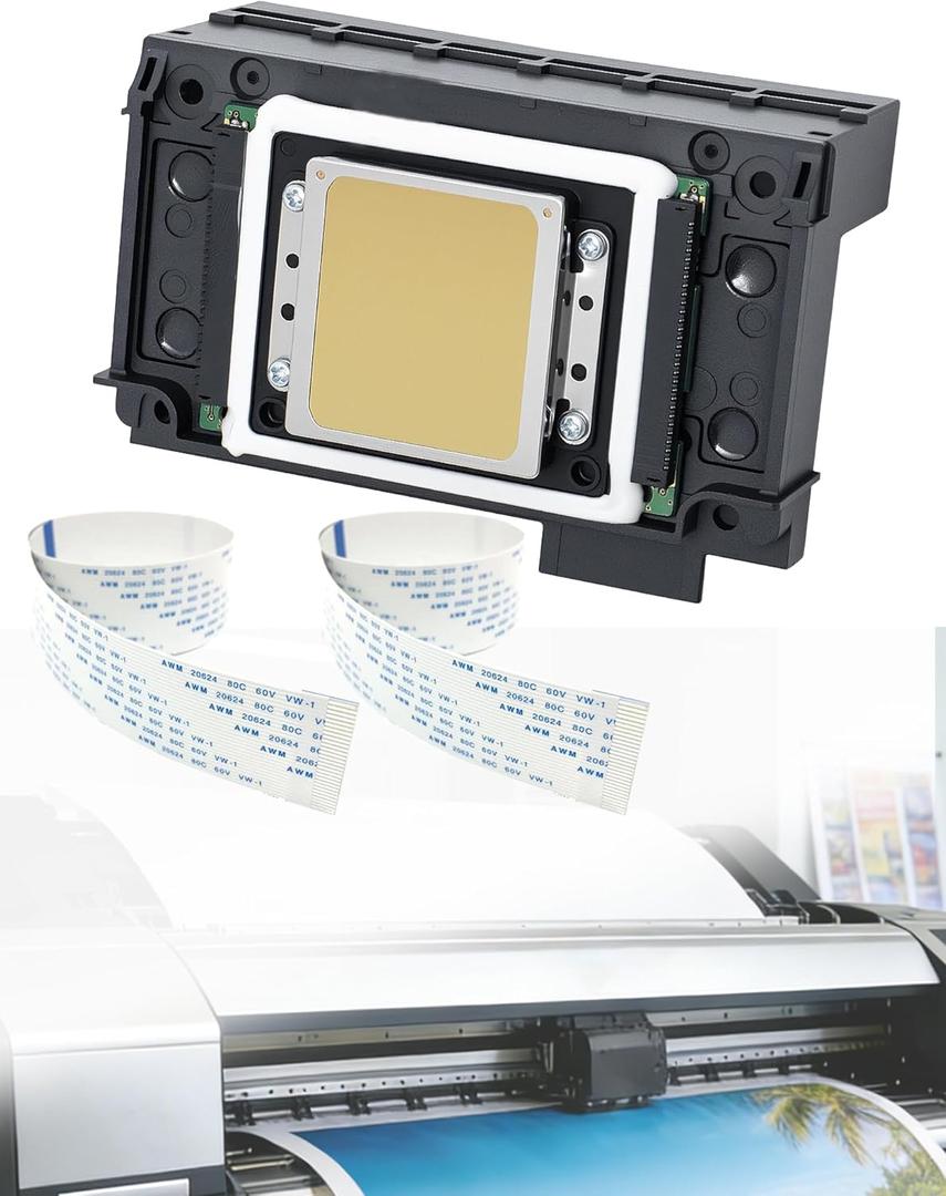 XP600 Printhead Replacement for UV DTF Printers, High-Precision 6 Color Print Head for XP600 XP601 XP510, Smooth Ink Flow & Anti-Clogging Nozzle, with 2PCS 29 Pins Flat Data Cable