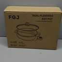 Hot Pot Electric Hot Pot with Divider, Large 6L Nonstick Dual-Sided Shabu Shabu Pot Dual-Flavor hotpot electric 1500W with Adjustable 5-Temperature Control Perfect for Family Dinners & Parties