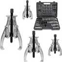 Gear Puller Set, Reversible 2 & 3-Jaw Puller Set, CR-V Steel 3" 4" 6" 8" Bearing Puller Kit (24pc) for Gear, Bearing, Pulley and Flywheel, Puller Tool with Black Carry Box