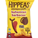 Hippeas Chickpea Puffs, Bohemian Barbecue, 6 x 4 oz Bags, Baked Crunchy Chickpea Snacks with 4g Plant Protein, 3g Fiber & 50% Less Fat, Dairy & Gluten Free, Non-GMO, Top 9 Allergen Free (EXP 11/09/26)