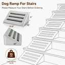 6 Pack Dog Ramp for Stairs, 35D High-Density Foam 3 Non-Slip Pet Steps