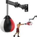Adjustable Speed Bag for Boxing - Wall Mount Punching Bag Height Adjustable Bracket & Foldable Reflex Ball - Adults Teens and Kids Home Gym Boxing Bag Equipment - Fits Small Spaces