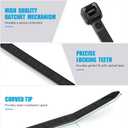 Zip Ties 12 inch Heavy Duty Zip Ties with 120 Pounds Tensile Strength, Black Cable Ties, 100 Pieces,by Karoka