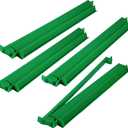 LaRandom 4 Pcs 18.7 Inch Green Acrylic Mahjong Tile Racks with Pushers for Game Night American Mahjong Racks Tile Set for Mah Jong Lovers and Beginners