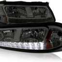 SPEC-D TUNING Smoke Lens Led Headlights Compatible with 2000-2005 Chevy Impala L+R Pair Head Light Lamp Assembly