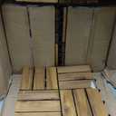 Pack of 10 Deck Tiles - 12,6"x12,6" Interlocking Natural Solid Acacia Wood for Outdoor & Indoor, Patio Garden, Balcony, Poolside - Golden Teak Color Not complete