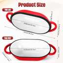 Maxdot 4qt Dutch Oven with Lid Enameled Cast Iron Sourdough Bread Pan for Baking Non Stick Single with Loop Handles for Family Homemade Breadbaking(Red)