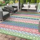 GAOMON Outdoor Rug 10x20 ft Waterproof Reversible Patio Carpet, Extra Large Plastic Straw Outdoor Rug for Deck, Backyard, RV & Camping, UV Resistant Indoor Outdoor Area Rug