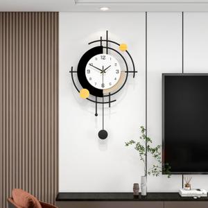 Large Wall Clock for Living Room Decor Black Modern Decorative Wall Clock with Pendulum for Bedroom Kitchen Office 14 Inch Big Silent Quality Quartz Clock Battery Operated Non Ticking Large Wall Clock for Living Room Decor Black Modern Decorative Wall Clock with Pendulum for Bedroom Kitchen Office 14 Inch Big Silent Quality Quartz Clock Battery Operated Non Ticking