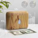 Flame Diffuser for Essential Oils, 200ml Ultrasonic Aroma Diffusers with Cool Mist, Aromatherapy Diffuser with Auto-Off Protection, Small Humidifier for Home,Office,Bedroom,Gift (Wooden Grain)