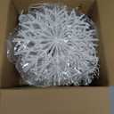 Brightown Snowflake Lights Outdoor, 2 Sets Total 20 Large Snowflake Christmas Pathway Lights, Christmas Decorations Outside Yard Sidewalk Walkway Driveway Marker Stake, White