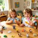 24 Pcs Finger Puppets Set, Animal Finger Puppets for Kids Easter Party Favors Birthday Gift Carnival Classroom Prize