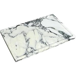Genuine Natural Marble Tray for Luxurious Home Decorative- Marble Stone Storage Tray for Bathroom/Kitchen/Vanity/Dresser - Not Resin/Not Ceramic (White)