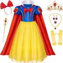 Princess Dress Costume for Toddler Girls Girls Birthday Halloween Cosplay Party with Accessories 10-11 Years (150cm)