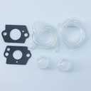 KIPA Carburetor For Homelite 308054041 UT-09520 UT-09521 UT-09523 UT-09525 26cc Blowers with Fuel Lines Primer Bulbs Mounting Gaskets