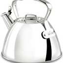 All-Clad Specialty Stainless Steel Tea Kettle 2 Quart Induction Pots and Pans, Cookware Silver