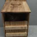 Owl House Cedar - Prebuilt Barn & Screech Owl Nesting Box - Easy Hang & Clean - Wood Shavings & Screws Included