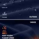 Soothfeel Women's Fleece Lined Joggers Pants High Waisted Water Resistant Thermal Sweatpants Winter Hiking Pants with Pockets (Navy)