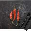 Pack of 2 Restaurantware-15.7 Inch x 11 Inch Paper Placemats, 12 Semi Disposable Printed Table Mats - Rectangular, Stain Resistant, Hot Chilly Print Paper Placemats, Acrylic Vinyl Coating, Ample Space