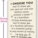 3 x I CHOOSE YOU Valentines Day Card for Him Her, Romantic Valentines Day Gifts for Husband Wife Boyfriend Girlfriend